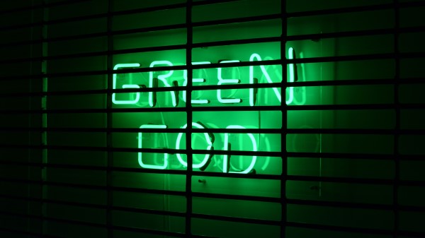 Inscription Neon Green wallpaper