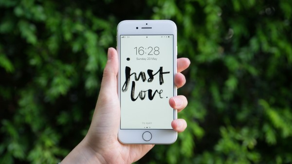 Phone Hand Text wallpaper