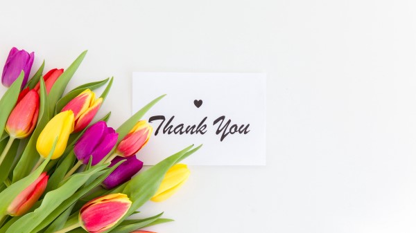 Thank You Words Inscription wallpaper