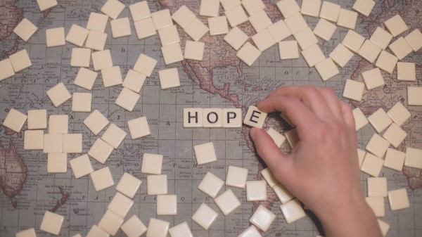 Words Hope Hand wallpaper